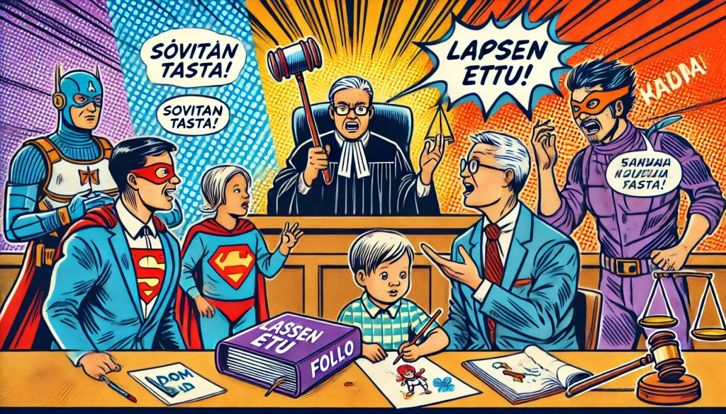 Muista, että asian vieminen oikeuteen on asian ratkaisukeino, ei riitautus! Yleensä riita on ollut päällä jo hyvän aikaa ja lapsiasioissa ratkaisun saaminen ja riidan päättäminen on aina lapselle hyvä asia.